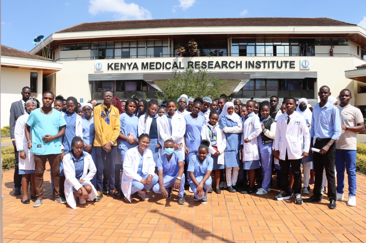 Topmax health sciences students at Kenya Medical Research Institute
